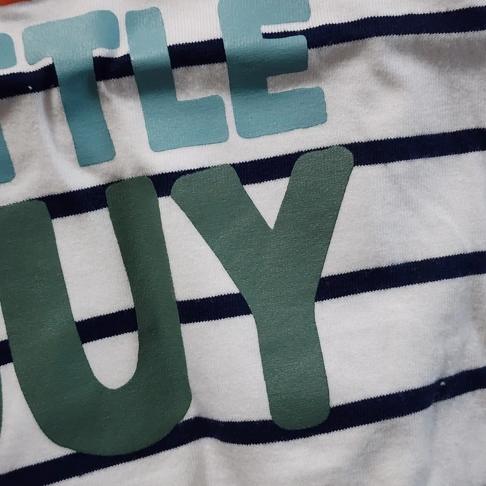 Carter's White Striped Tank and Navy Blue Shorts Set Size 3 Mo NWT